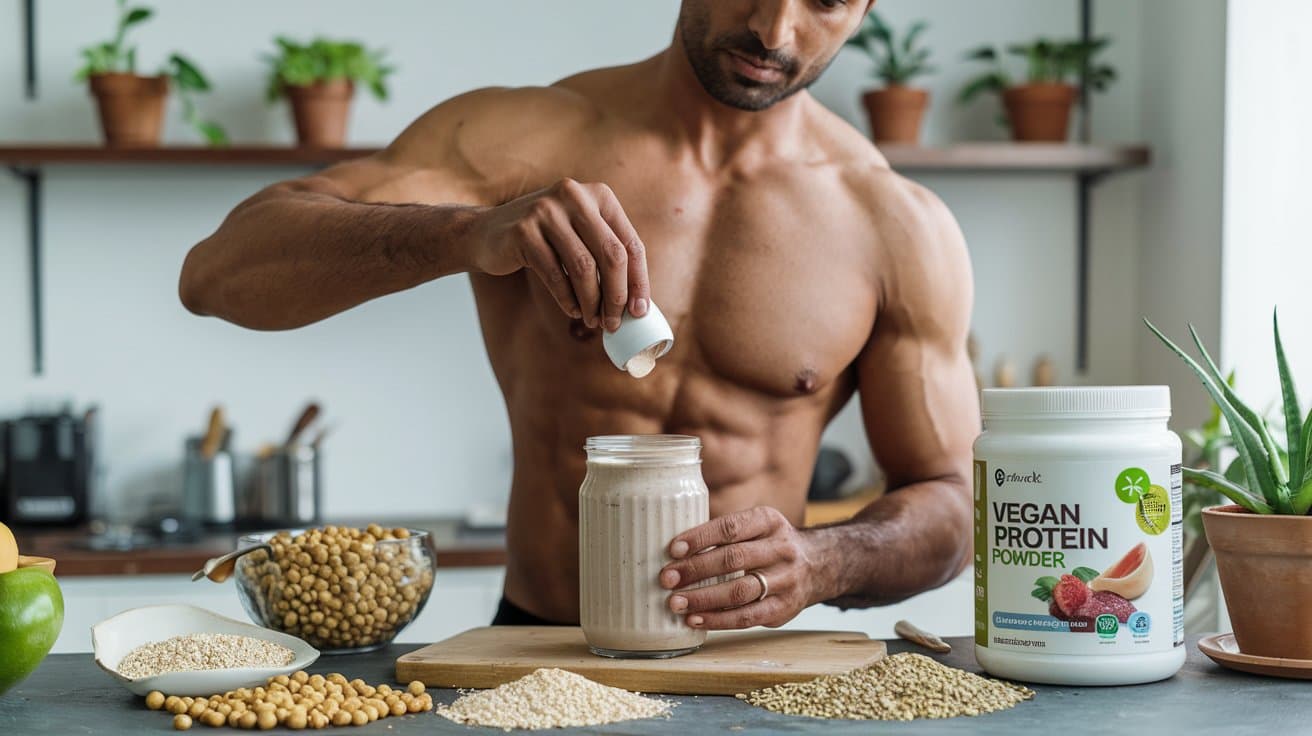 How to build muscle with vegan protein powder